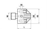 Technical drawing 5 way holder