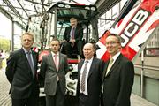 Business Minister Mark Prisk with Chris Pockett & other exhibitors