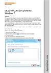 Application note:  QC20-W COM port profile for Windows 7